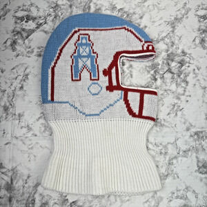 Vintage 90s Houston Oilers Helmet Beanie Balaclava Game Face Adult OS Made USA